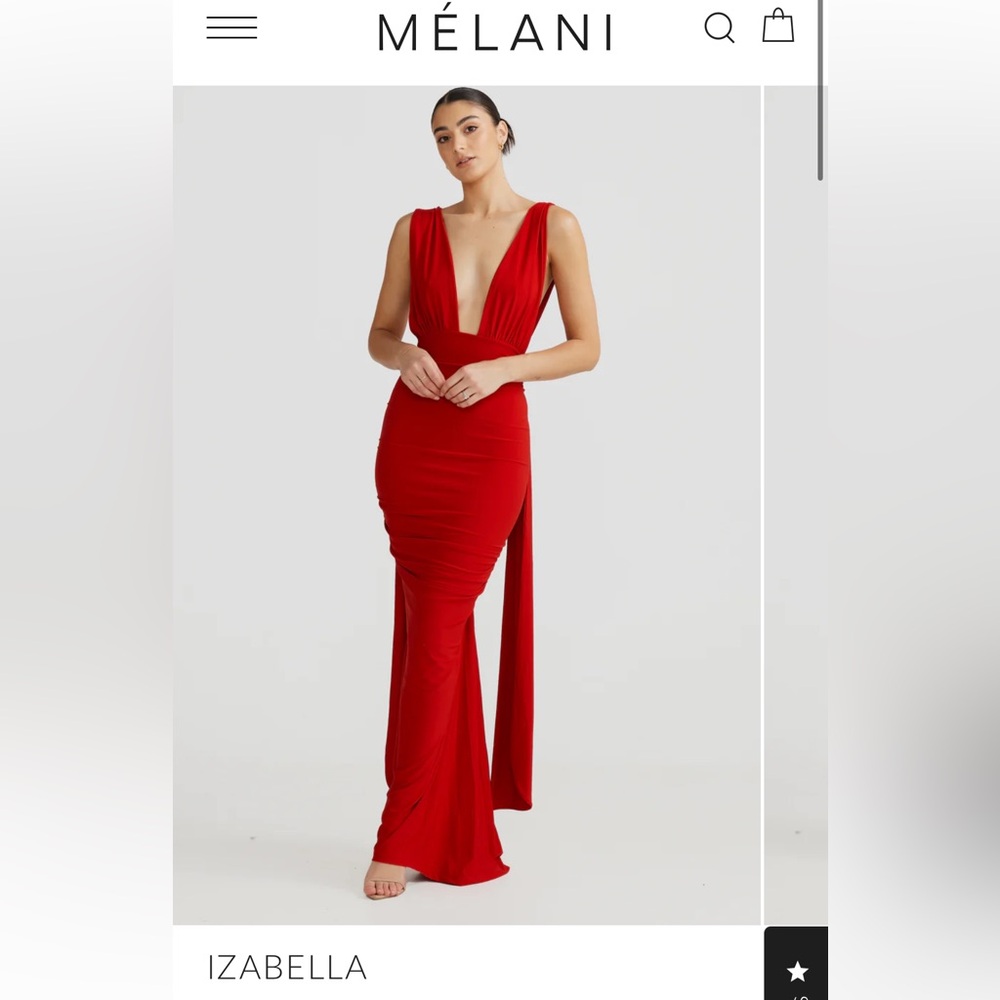 Melani the label Izabella multi way dress, color red, size M, NWT, never worn